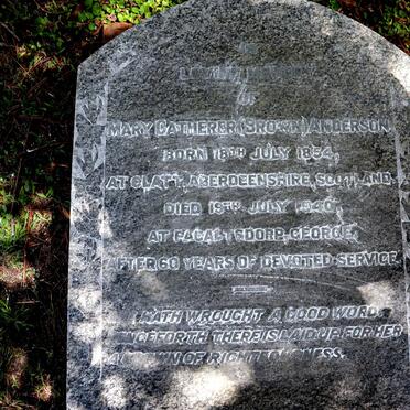 ANDERSON Mary Catherer nee BROWN 1854-1940