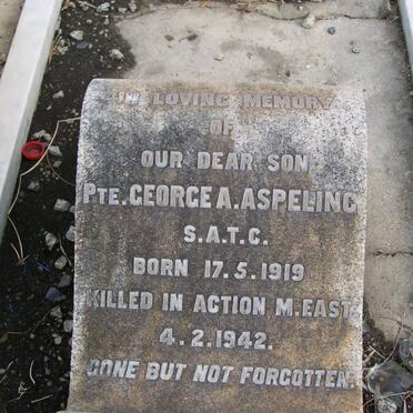 ASPELING George A. 1919-1942