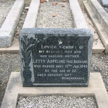 ASPELING Letty  nee BARNARD -1949
