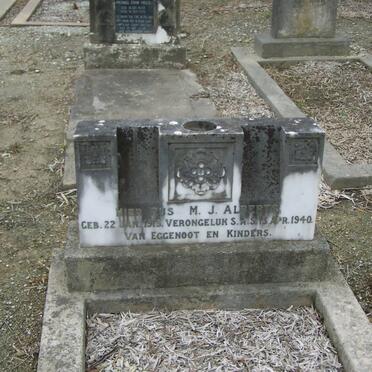 ALBERTS M.J. 1913-1940