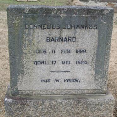 BARNARD Cornelius Johannes 1899-1954