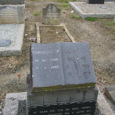 BARNARD Christina P. 1900-1995 &amp; Petrus 1885-1956