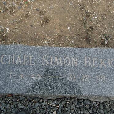 BEKKER Michael Simon 1945-1959