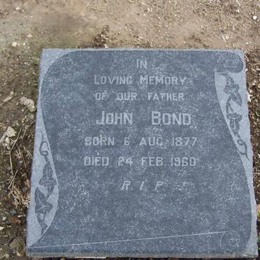 BOND John 1877-1960