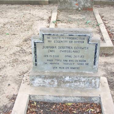BOUWER Johanna Dorothea nee ZWIEGELAAR 1908-1943