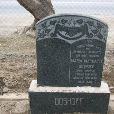 BOSHOFF Maria Margaret nee CRONJE 1902-1955