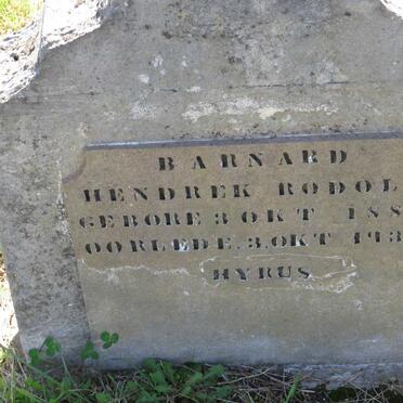 BARNARD Hendrek Rodolf 1888-1935