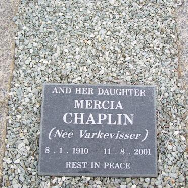 CHAPLIN Mercia nee VARKEVISSER 1910-2001
