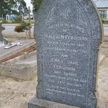 FERGUSON Malcolm 1866-1921 &amp; Emily Jane BLAKE 1866-1937