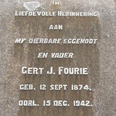 FOURIE Gert J. 1874-1942