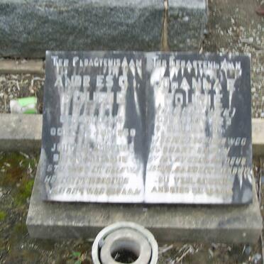 FOURIE Andries C. &amp; Johanna E. VAN WYK
