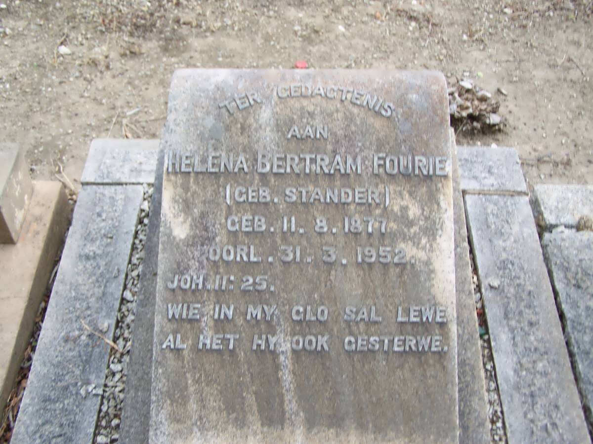 FOURIE Helena Bertram nee STANDER 1877-1952
