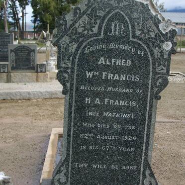 FRANCIS Alfred Wm. -1924