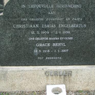 GERBER Christiaan Esaias Engelbertus 1909-1959  &amp; Grace Beryl 1916-2007