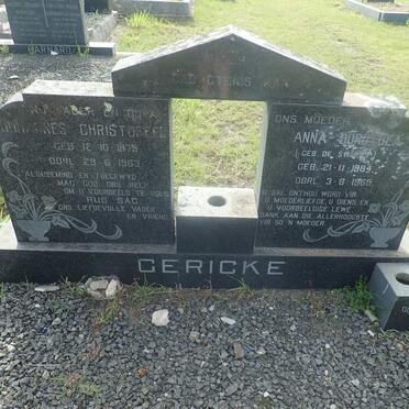 GERICKE Johannes Christoffel 1875-1963 &amp; Anna Dorothea DE SWARDT 1884-1965