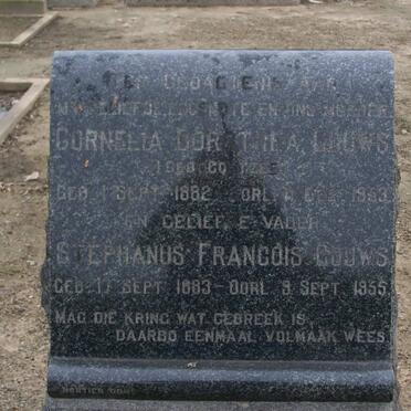 GOUWS Stephanus Francois 1883-1955 &amp; Cornelia Dorothea COETZEE 1882-1953