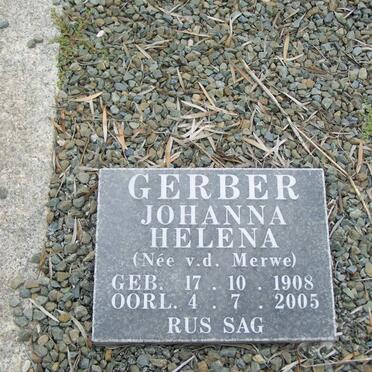 GERBER Johanna Helena nee VAN DER MERWE 1908-2005