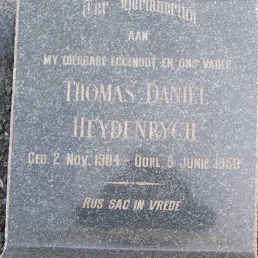 HEYDENRYCH Thomas Daniel 1904-1950