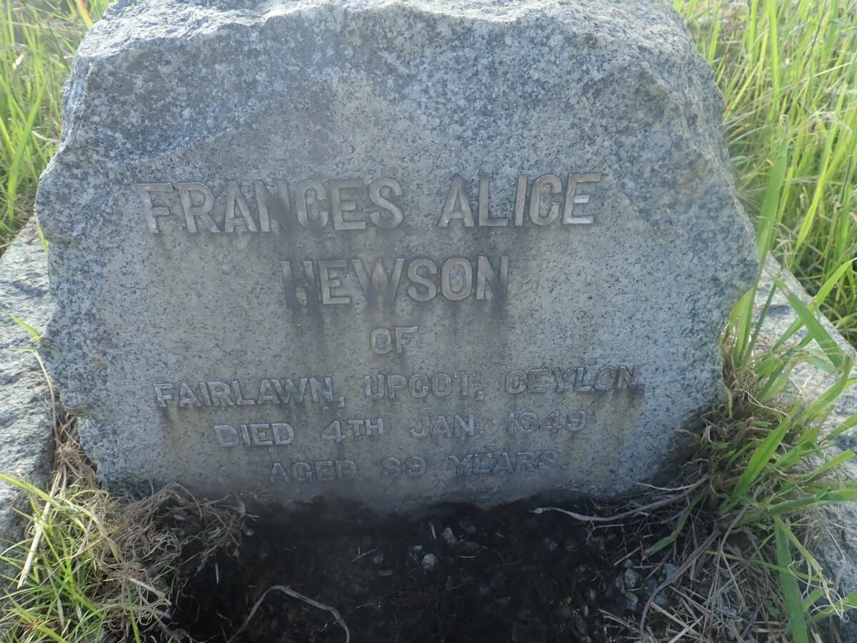 HEWSON Frances Alice -1949