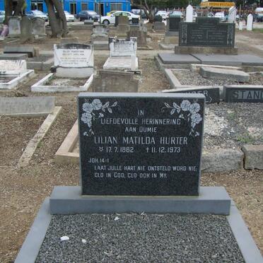 HURTER Lilian Matilda 1882-1973