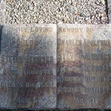 JENNINGS Charles Adolphus, Steven -1936 &amp; Hilda THOMPSON -1936