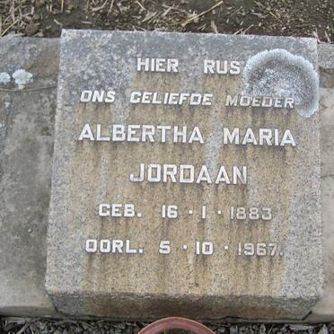 JORDAAN Albertha Maria 1883-1967