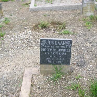 JORDAAN Frederick Johannes 1874-1936