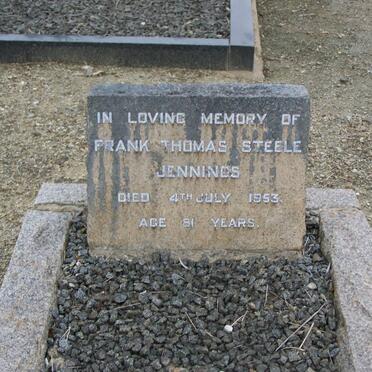 JENNINGS Frank Thomas Steele -1953