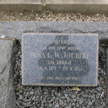 JOUBERT Dina G.W. nee CRONJE 1871-1951