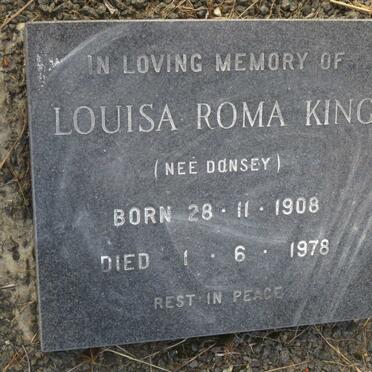 KING Louisa Roma nee DONSEY 1908-1978