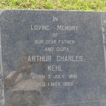 KEHL Arthur Charles 1891-1965
