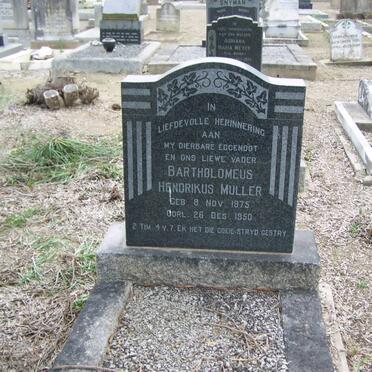 MULLER Bartholomeus Hendrikus 1875-1950