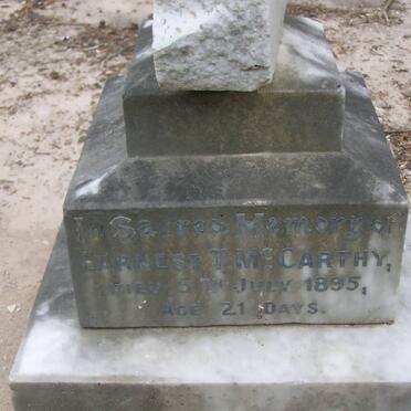 McCARTHY Earnest T. -1895