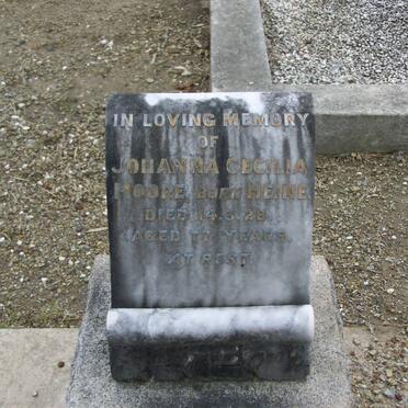 MOORE Johanna Cecilia nee HEINE -1928