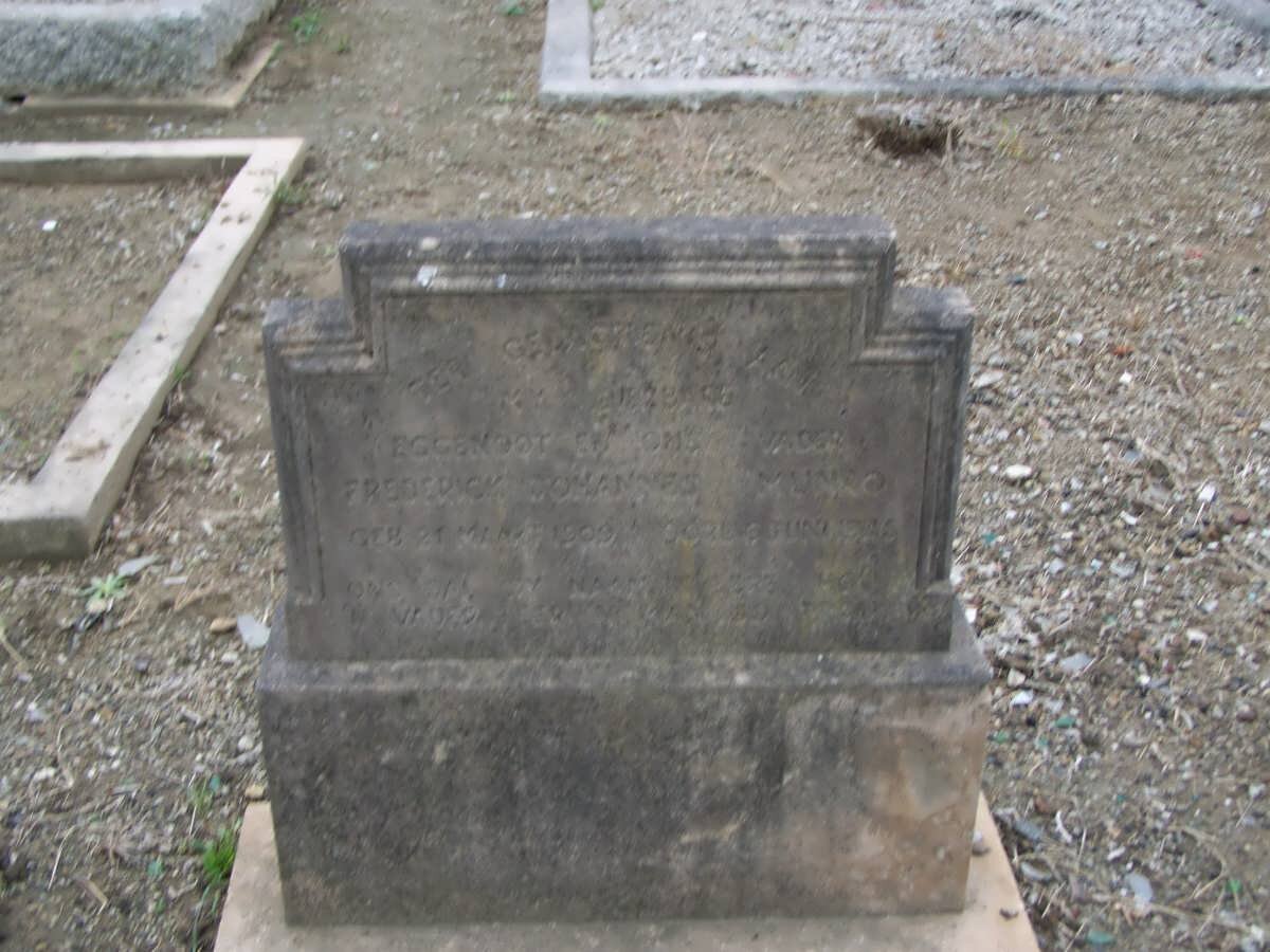 MUNRO Frederick Johannes 1909-19??