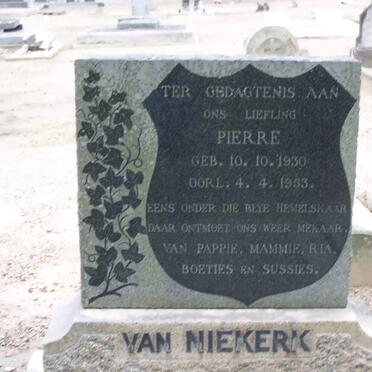 NIEKERK Pierre, van 1930-1953