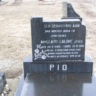 PIO Amillard Salome nee SPIES 1889-1969