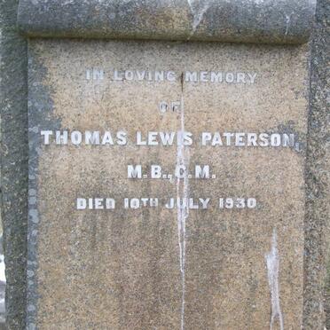 PATERSON Thomas Lewis -1930