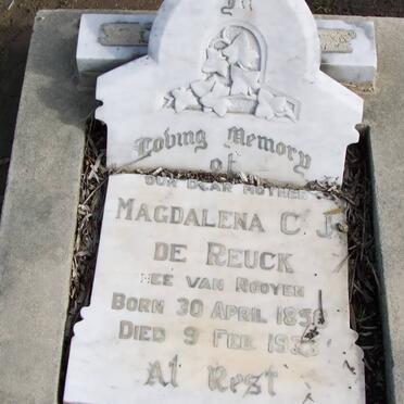 REUCK Magdalena C.J., de nee VAN ROOYEN 1856-1933
