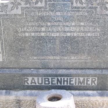 RAUBENHEIMER Stephanus Hercules 1881-1944
