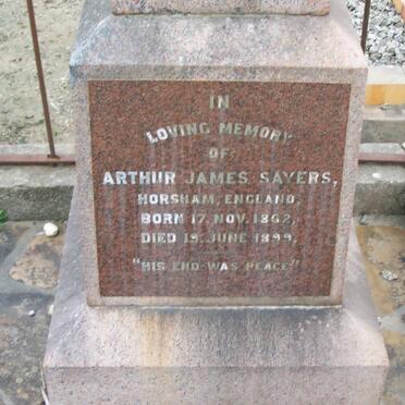 SAYERS Arthur James 1862-1899