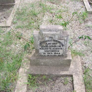 SERFONTEIN Magrieta Alberta 1945-1945