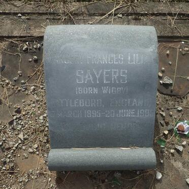 SAYERS Marjory Frances Lilian nee WIGBY 1895-1985