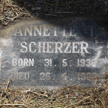 SCHERZER Annette T. 1936-1989