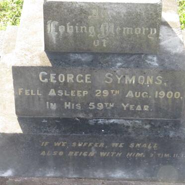 SYMONS George -1900