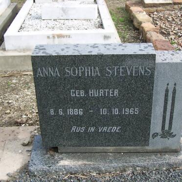STEVENS Anna Sophia nee HURTER 1886-1965