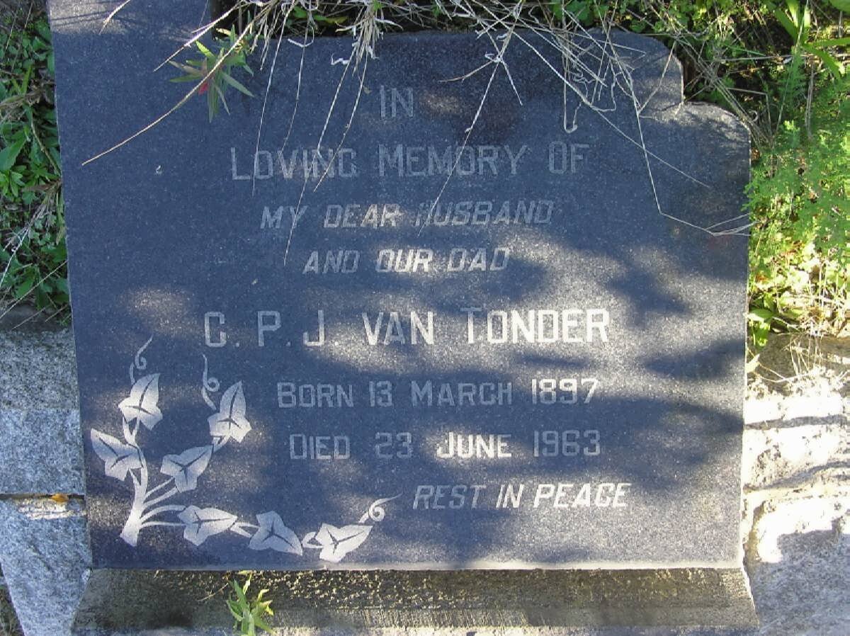 TONDER C.P.J., van 1897-1963