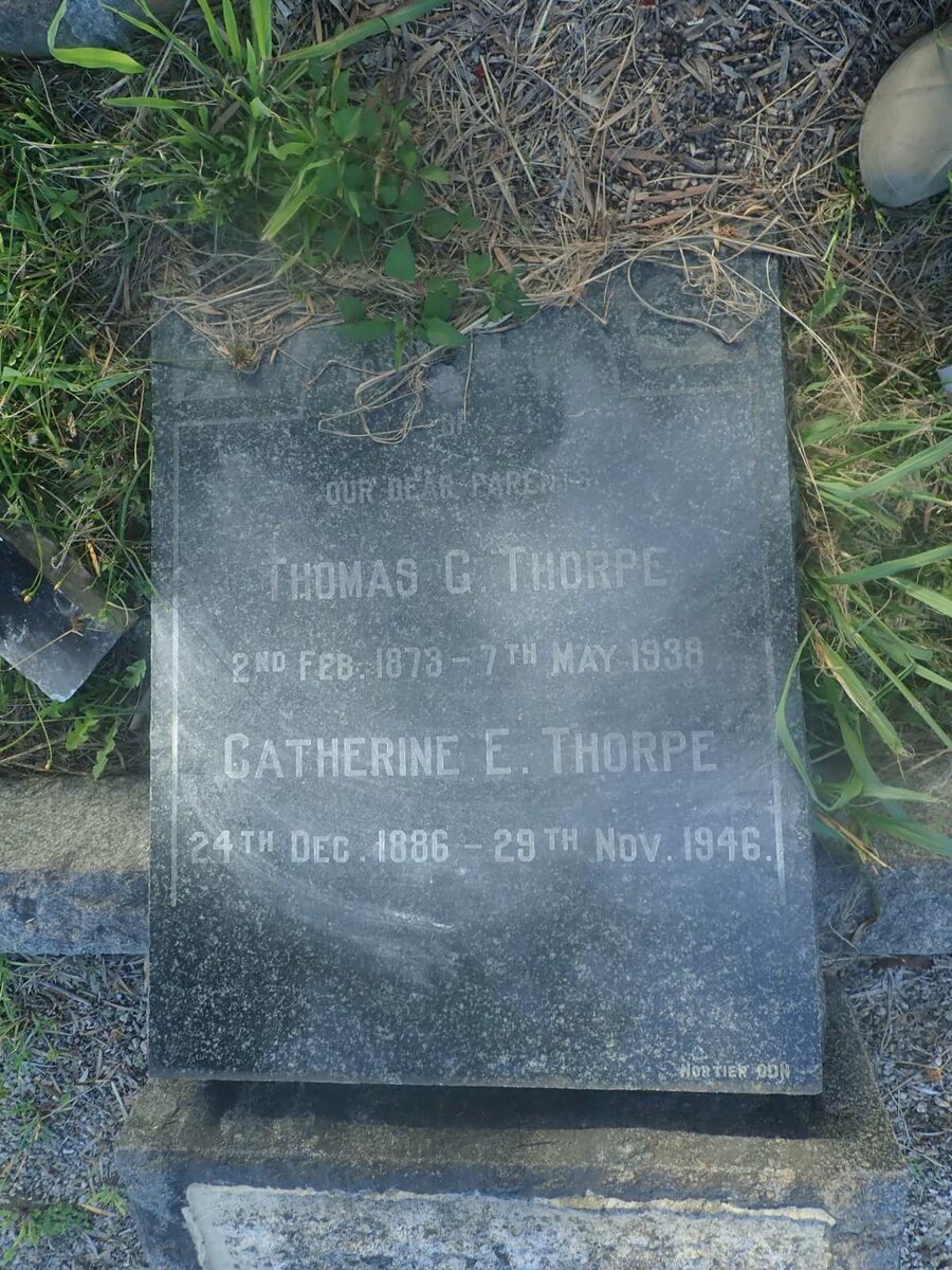 THORPE Thomas G. 1873-1938 &amp; Catherine E. 1886-1946