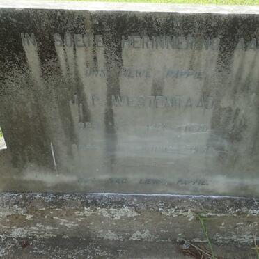 WESTENRAAD J.P. 1870-1958