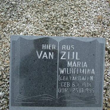 ZIJL Maria Wilhelmina, van nee VAN DALEN 1918-1995